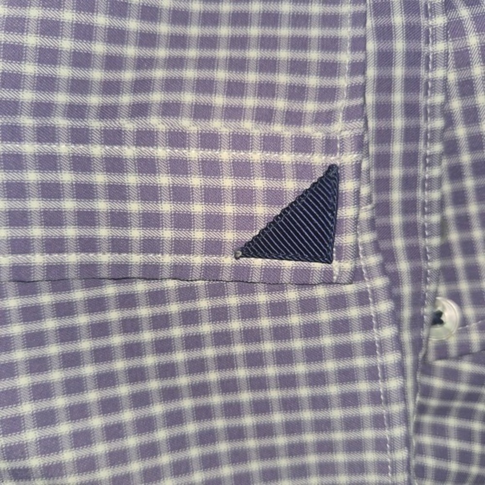 UNTUCKit Marcano Purple Gingham Button Down Shirt Mens XX-Large Regular Fit - Picture 4 of 9